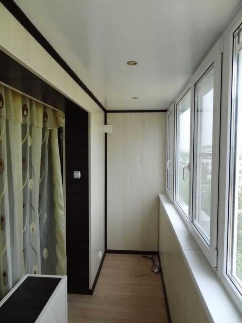 Внутренняя отделка балкона 3,0 х 0,8. Цена с материалами